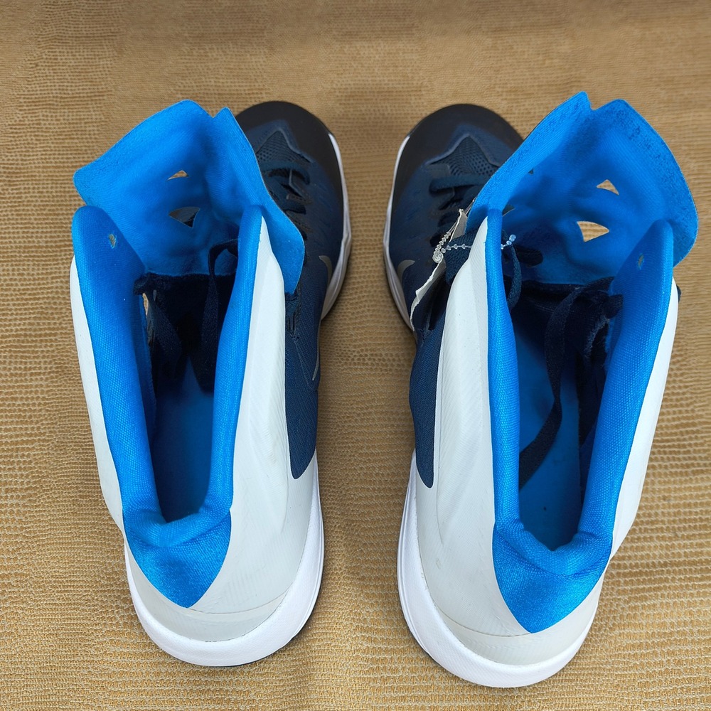 Nike Zoom Hyperquickness Mens 15 Midnight Navy Silver Blue 599420-400 Basketball - Picture 10 of 16